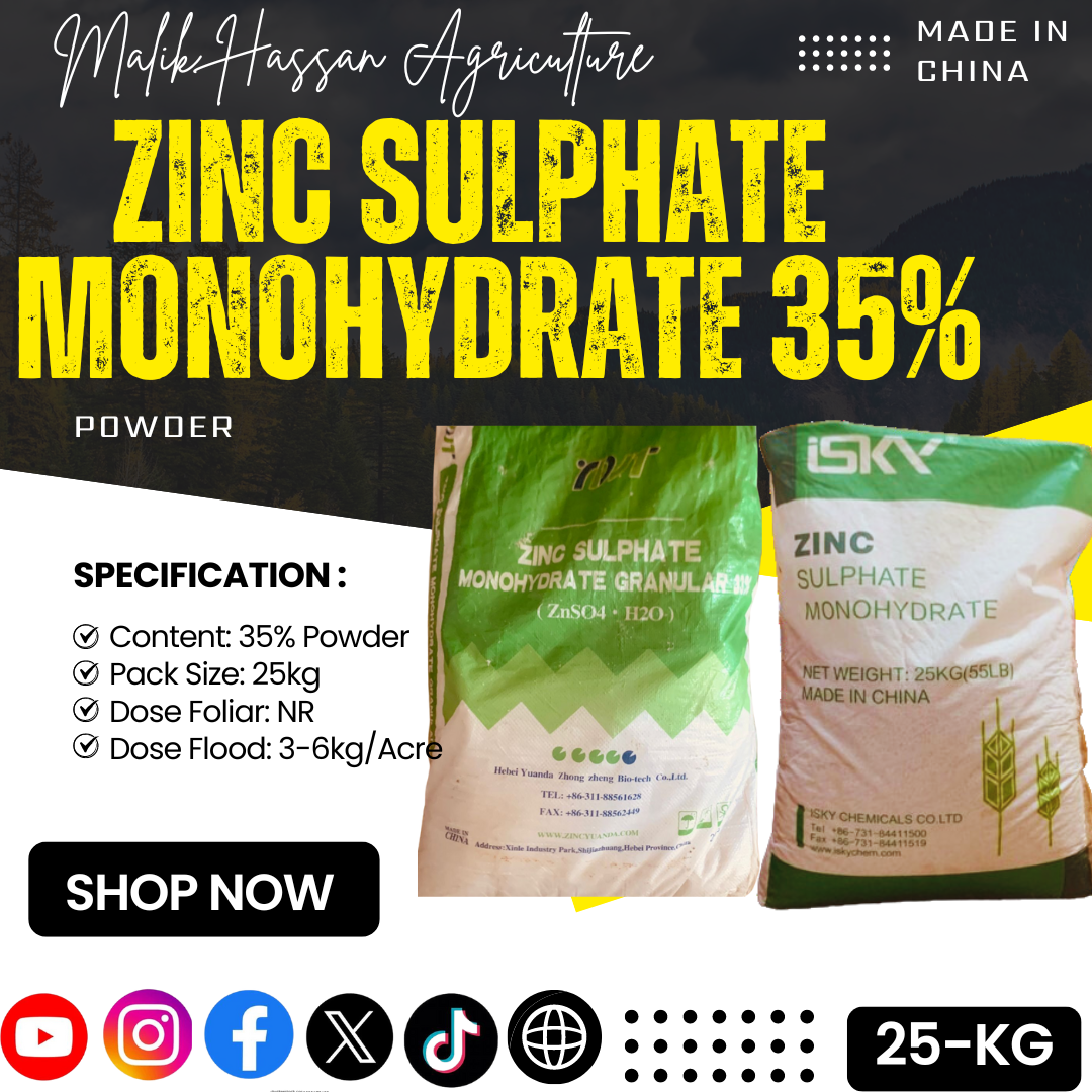 Zinc Sulphate 35 Powder 25kg China Malik Hassan Agriculture 3263